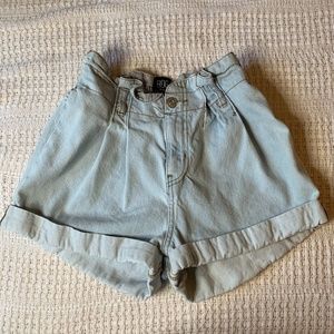 Bdg Urban Outfitters Paper Bag Style Light Denim Jean Shorts Size 26 (1193)